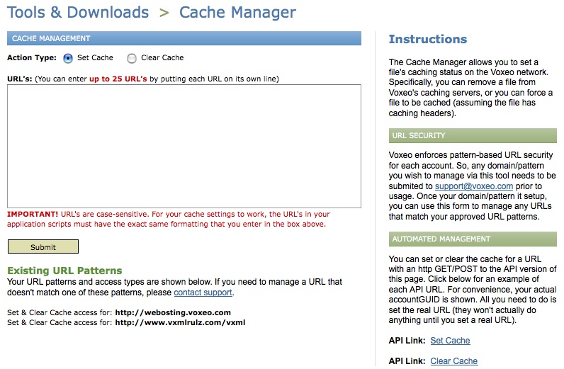 CCXML 1.0 Development Guide - Cache Manager API